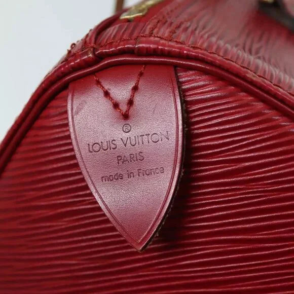 LOUIS VUITTON Epi Speedy 25 Hand Bag Castilian Red M43017 LV Auth 72223 Bags